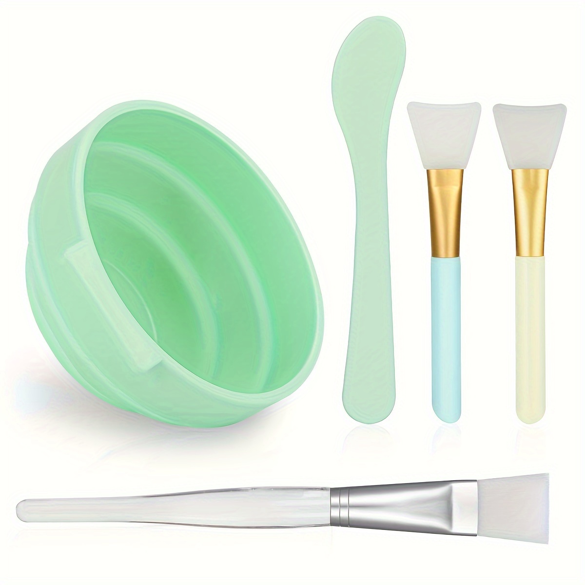 Face Mask Skincare - Juego de 5 Tazones de Silicona