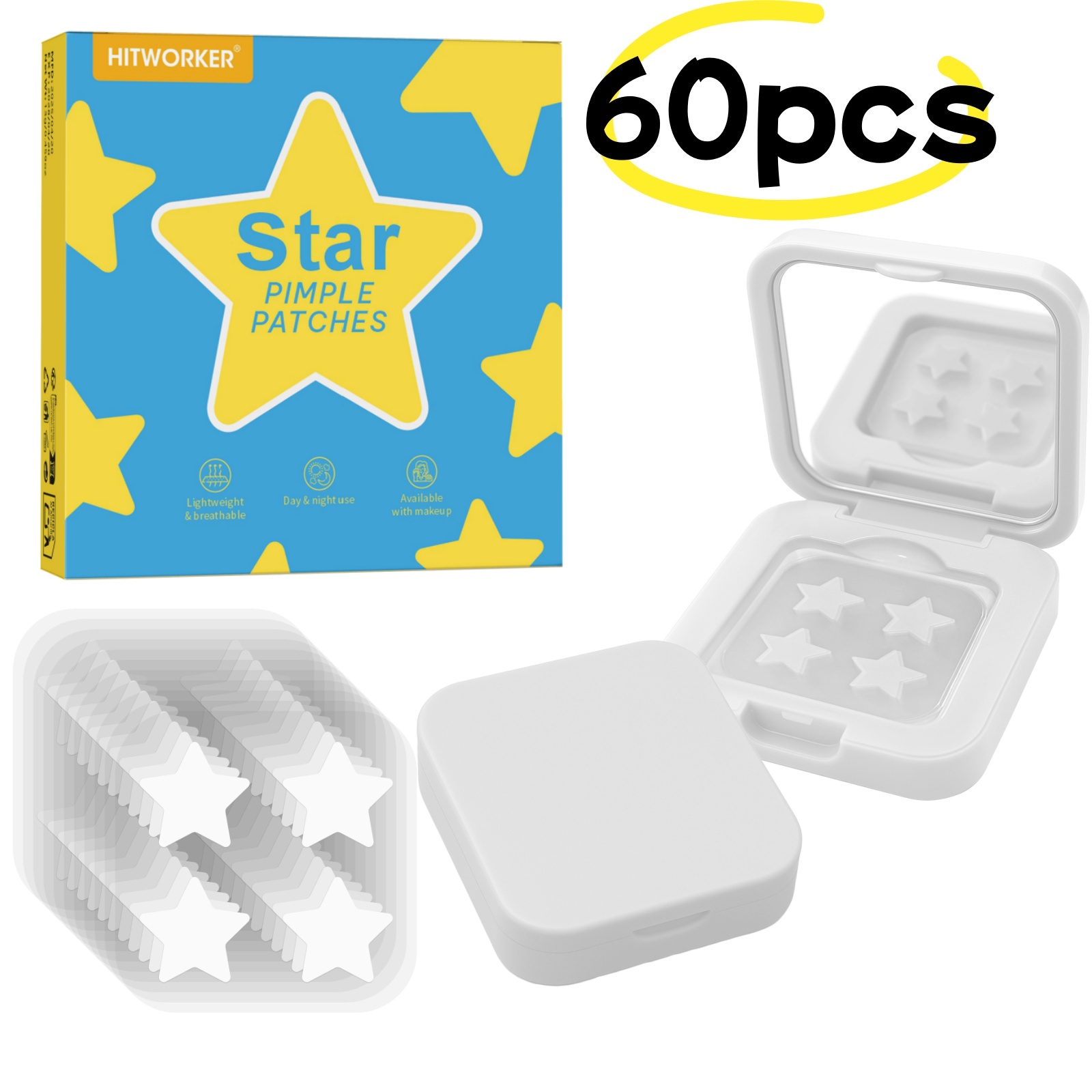 Face Oil - 60 Parches en Forma de Estrella