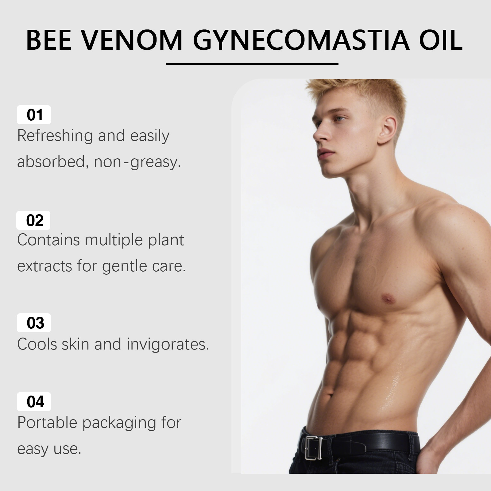 Aceite de ginecomastia de vene - Skincare China reseña y precio
