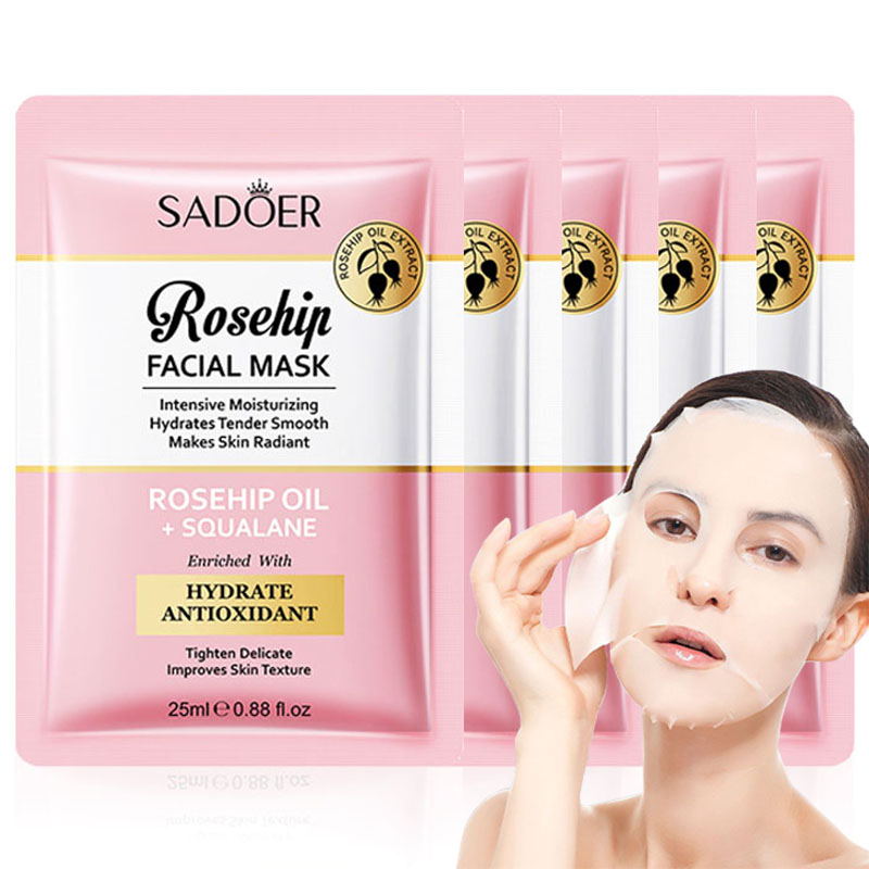 5/10 Uds SADOER mascarilla Fac - Face Oil Rosehip reseña y precio